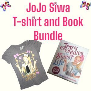 Jojo Siwa Bundle: girls medium 7/8 t-shirt & Jojo's guide to the sweet life book